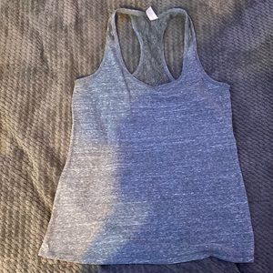 Gray tank top with lace back